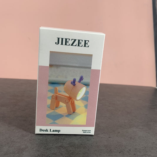 JIEZEE Pink Cartoon Cute Mini Desk Lamp for Home Office
