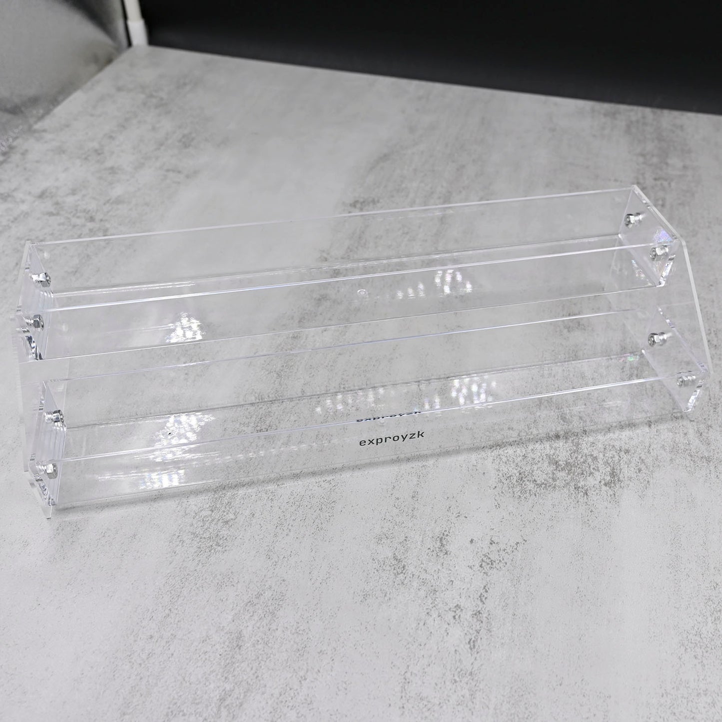 exproyzk 2 Layer Wide Groove Jewelry Display Stand Holder Display Racks