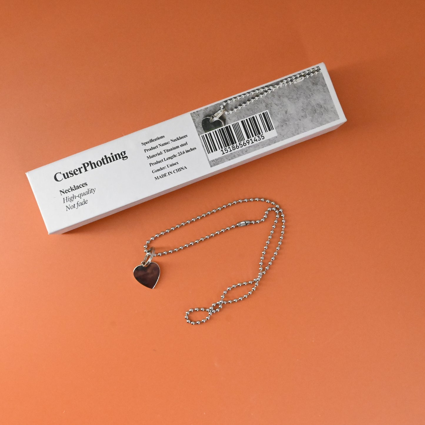 CuserPhothing Heart Necklace for Women Vintage Fashion Metal Necklace