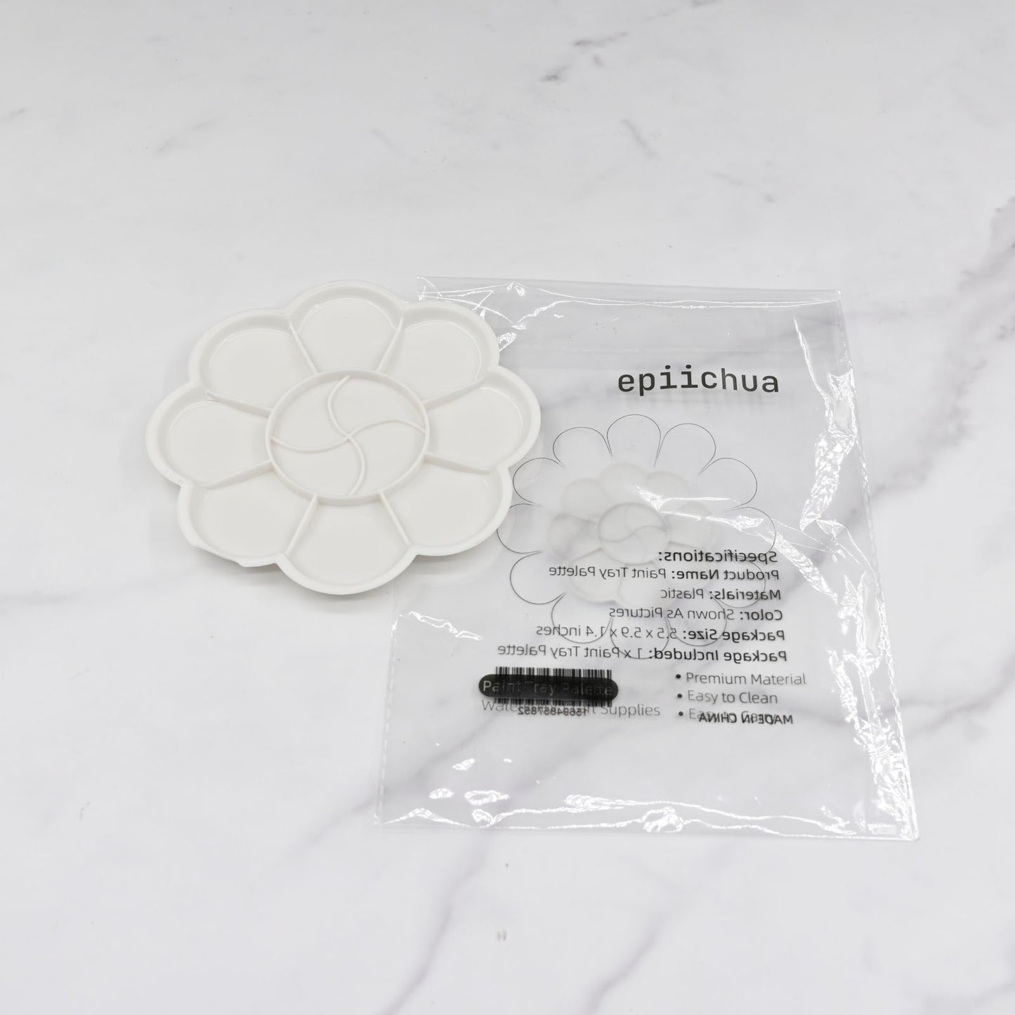 epiichua Paint Palette Tray White Watercolor Palette Pigment Tray Painting Supplies