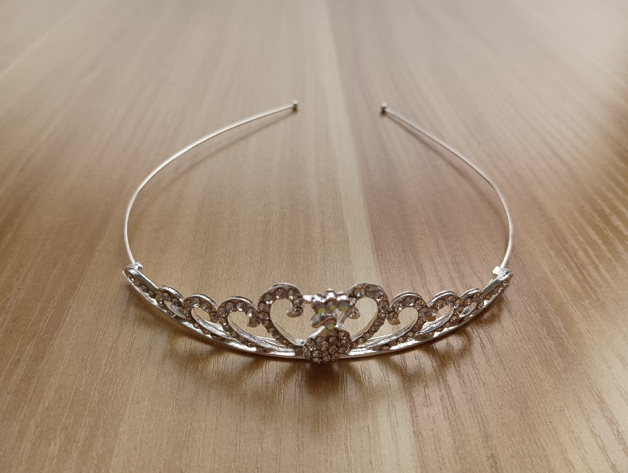 waaoonue Women Diamond Crown Elegant Princess Tiara Bridal Tiara Silver Crystal Crown