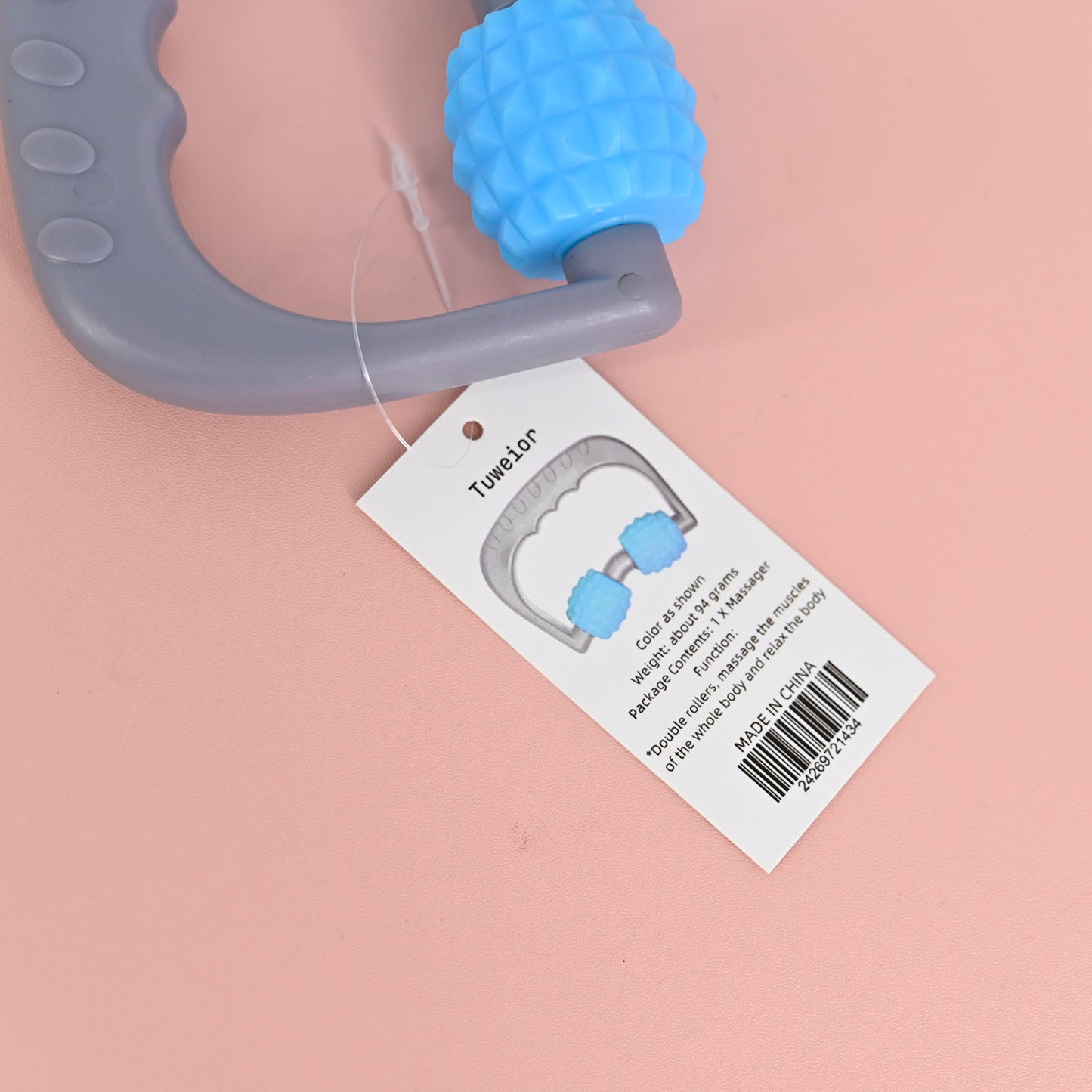 Tuweior 1pc Blue D Type Fat Control Roller Massager