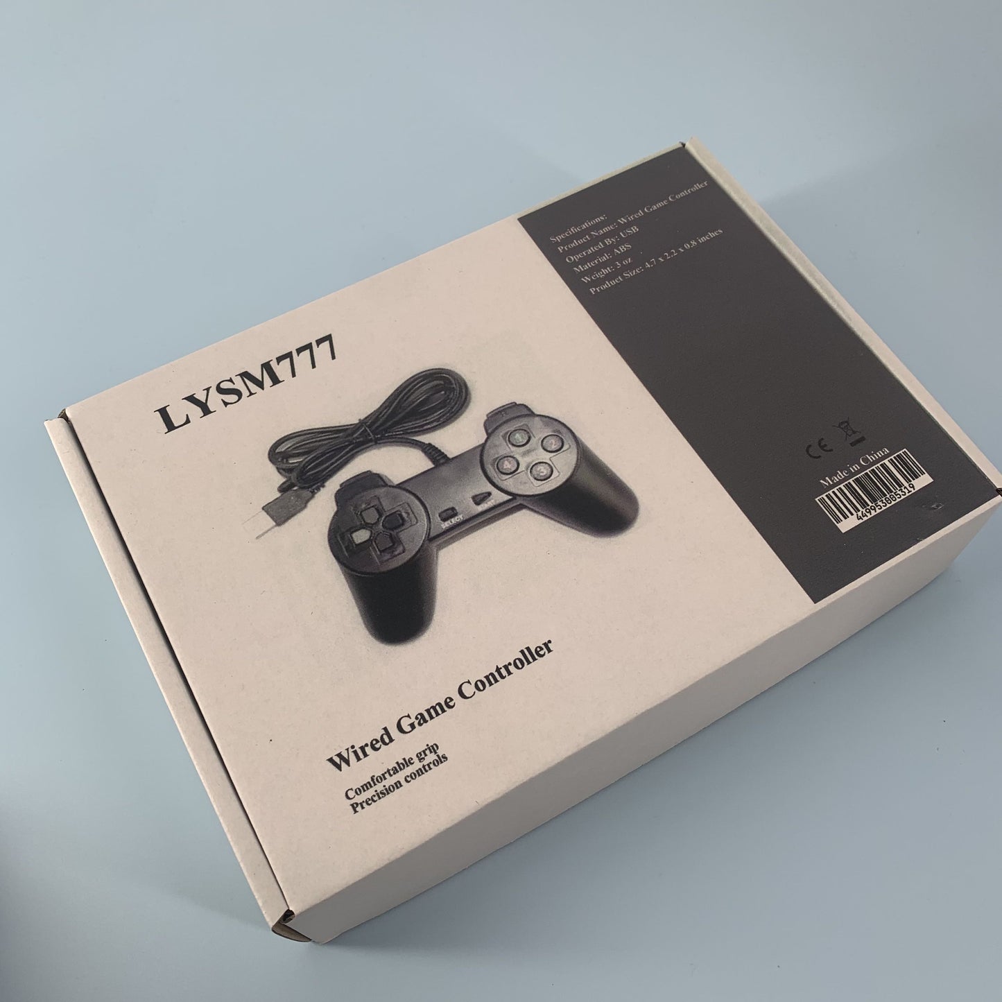 LYSM777 Wired Game Controller with Double Vibrators for Windows PC/ PS3