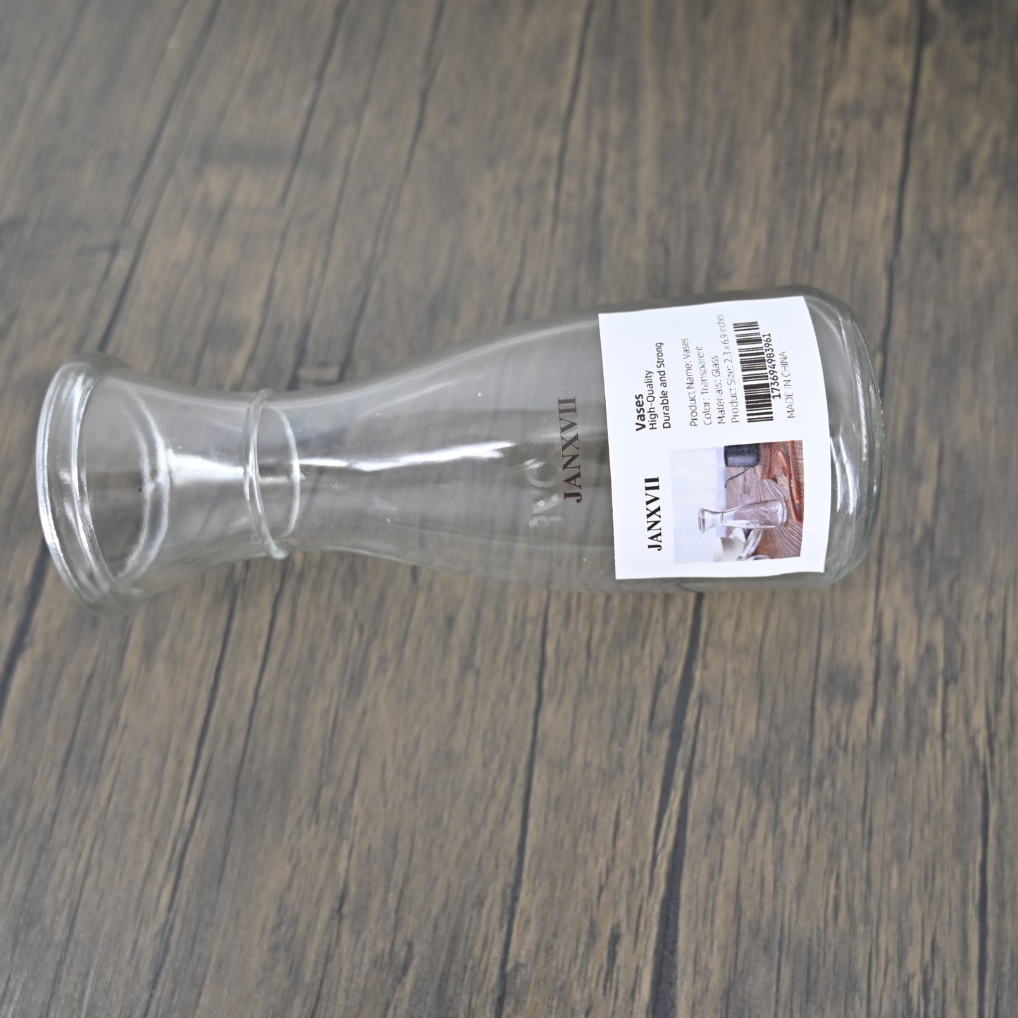 JANXVII Transparent Glass Vases for Plant Bottle Flower Pot