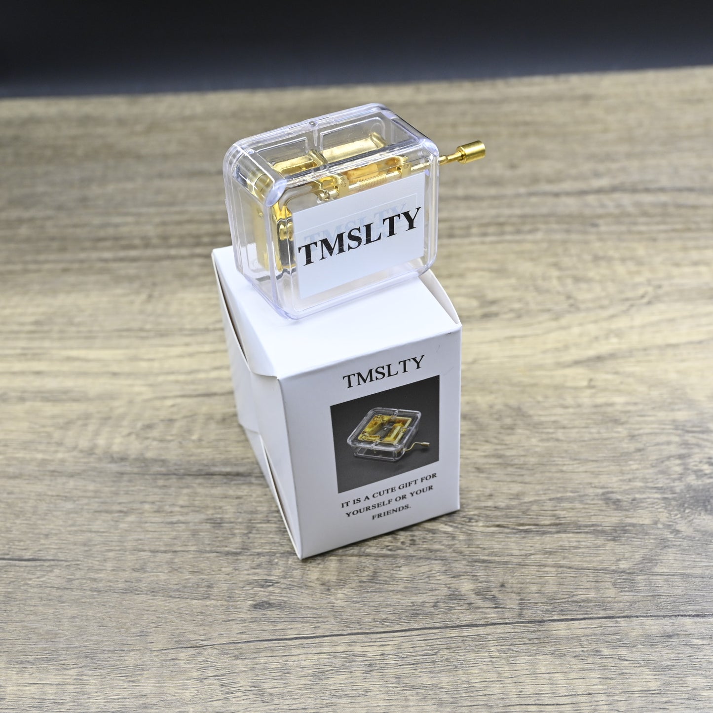 TMSLTY Hand Operated Music Box Toys Acrylic Creative Crafts Ornaments