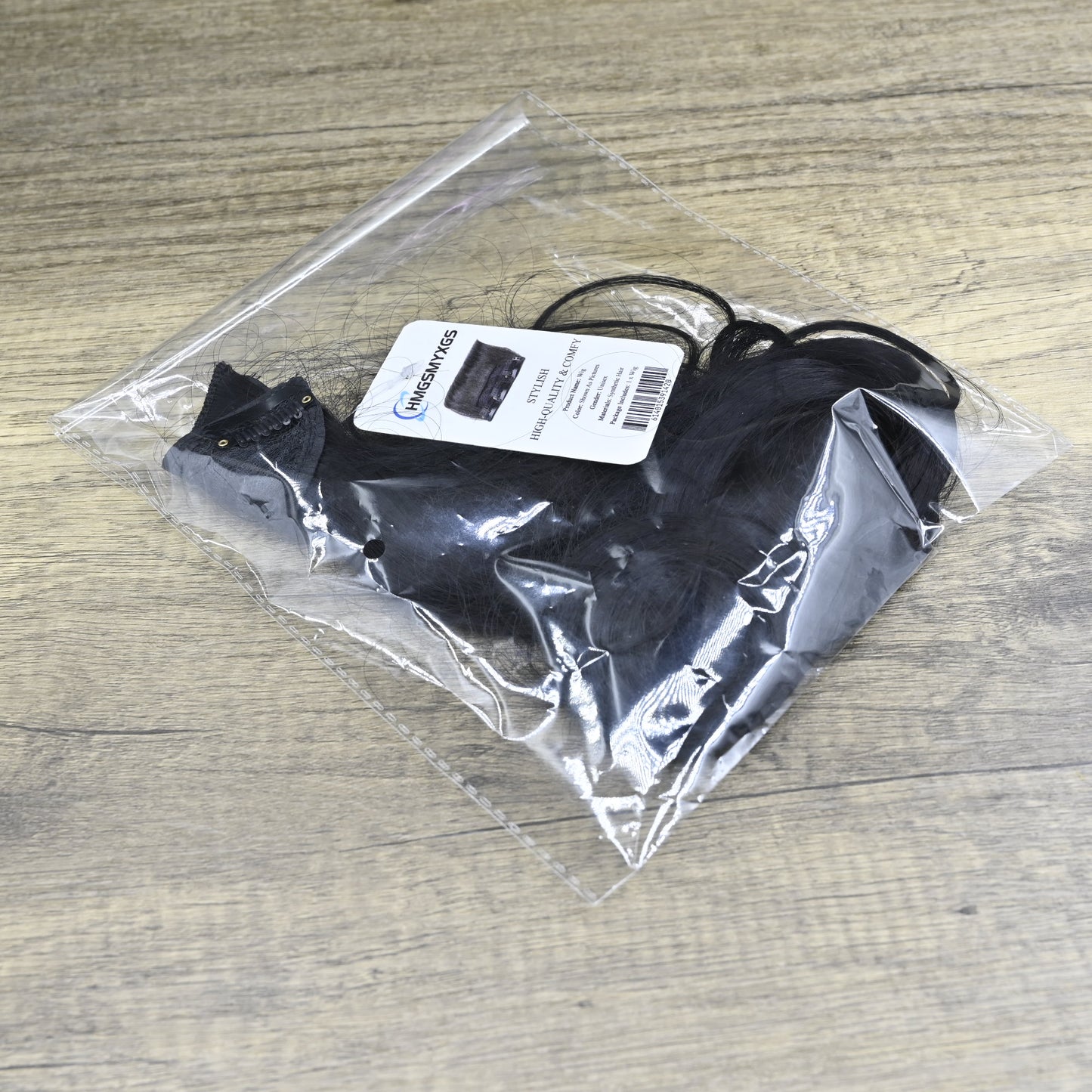 hmgsmyxgs Straight Black 50 Cm Synthetic Hair Wigs False Hair