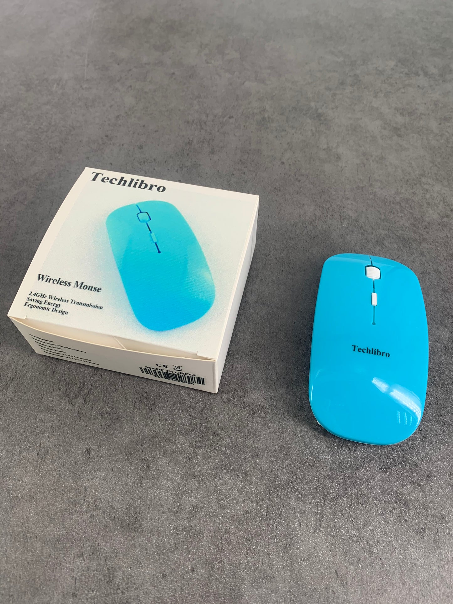 Techlibro Portable Wireless Mouse for Laptop, Mac, Desktop in Blue