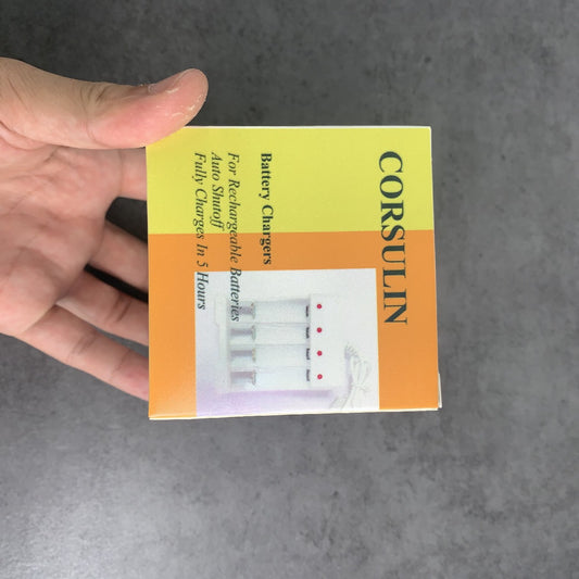 CORSULIN 3 Charging Slots Battery Chargers USB High-Speed Charging for Rechargeable Batteries