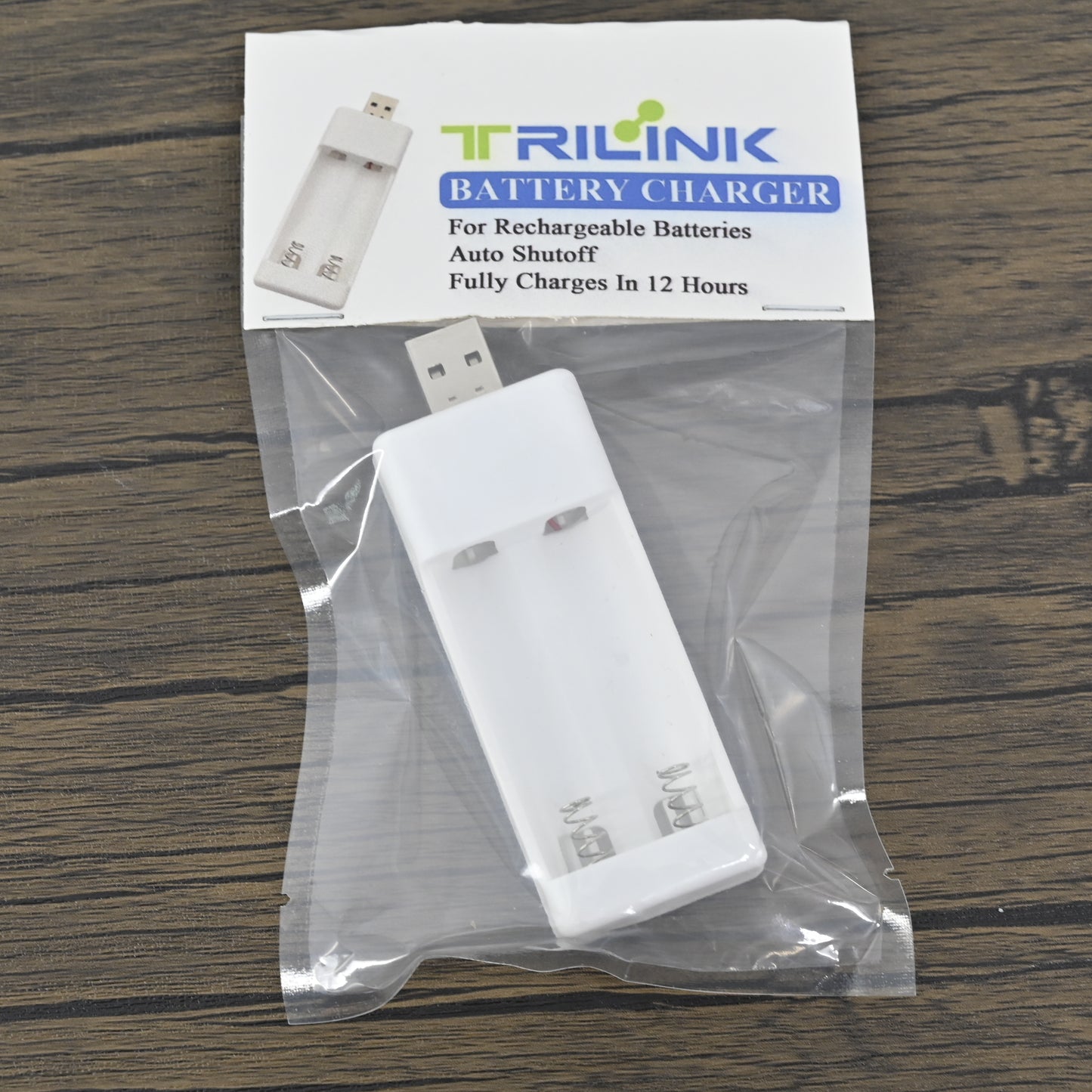 TRILINK 2 Slot Strong and Durable White Battery Charger
