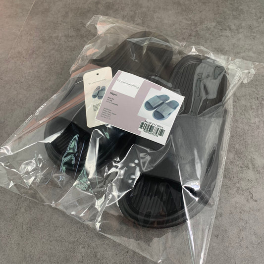 Truemeaning Black Household Soft Sole Slippers Bathroom Non-slip Slippers