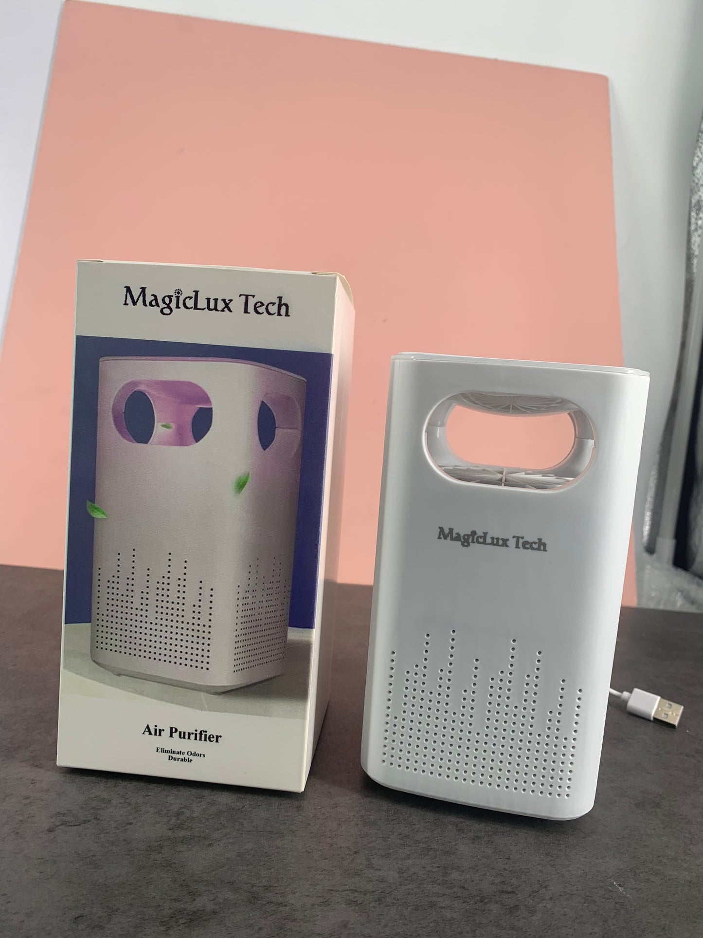 MagicLux Tech Portable Home Air Purifier, Indoor Odor Removal, Smoke Removal for Bedroom Office