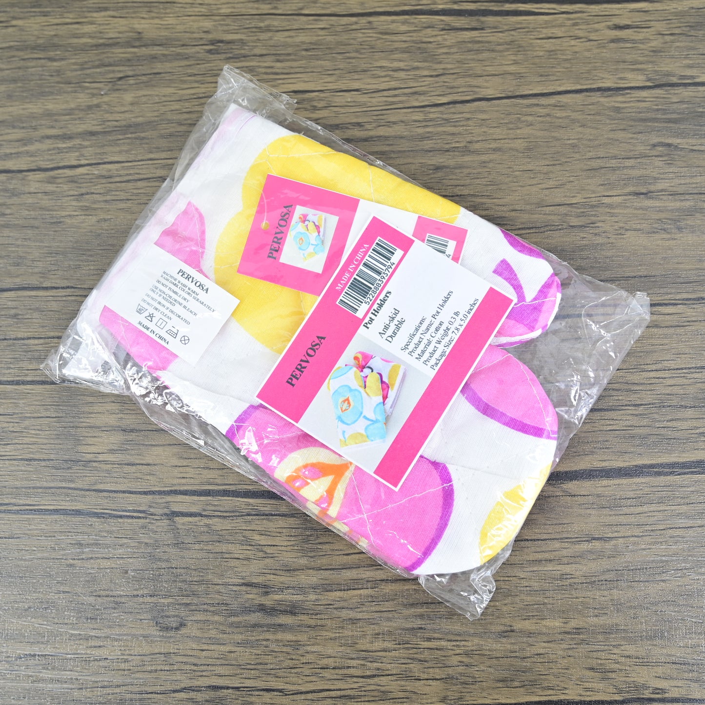 PERVOSA Heat Resistant Oven Mitts Barbecue Mitts Household Kitchen Baking Tools
