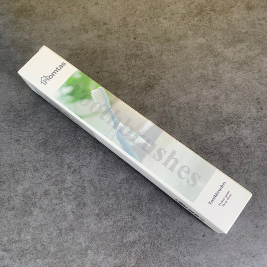 Homtas Clean Toothbrush Blue Toothbrush, Medium Toothbrush for Adults, 1 Pack