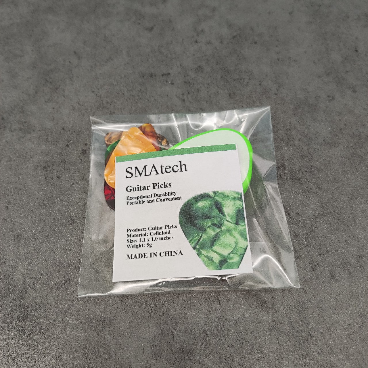 SMAtech Guitar Picks Standard Picks for Bass Electric Acoustic Guitars Ukulele