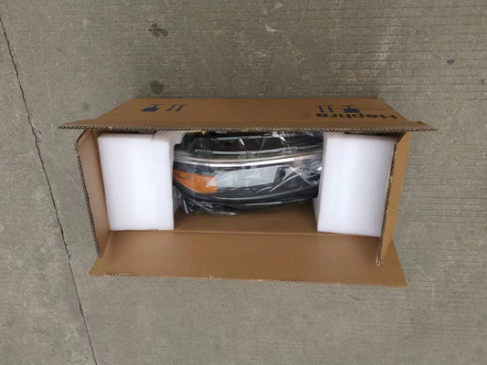 Hephra Car Headlight Car Light Replacement Universal, Black