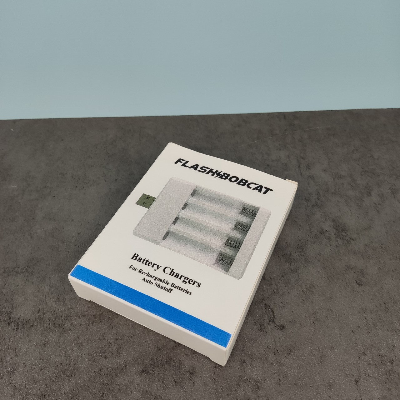 FLASHBOBCAT Rechargeable Batteries Chargers 4 Pack Battery Charger