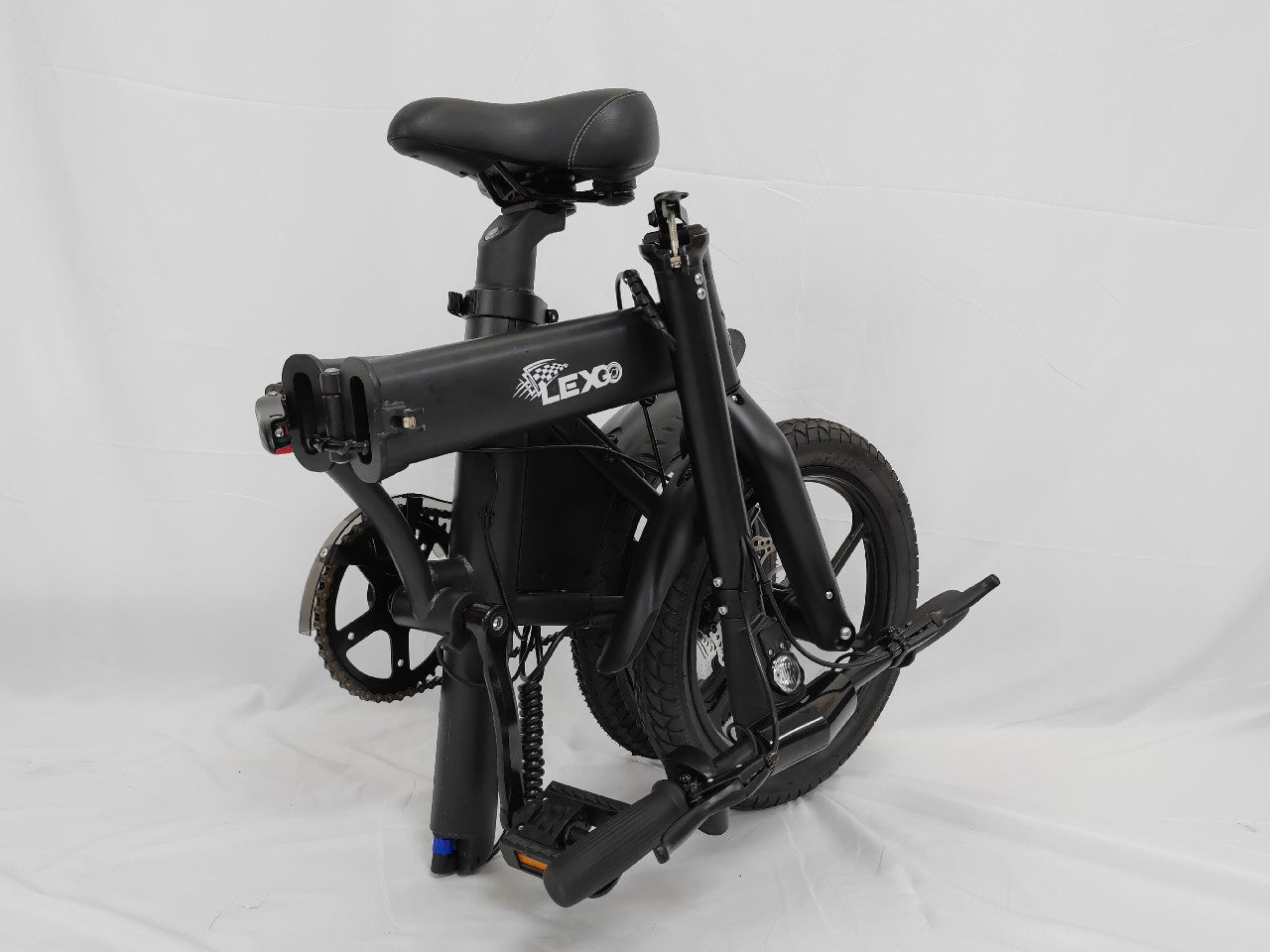 LEXGO Electric Bicycle, 16'' Electric Bike for Adults with 15.5MPH 250W Folding Electric Bike with Removable 36V 270WH Lithium-Ion Battery Throttle & Pedal Assist, LED Display, Black