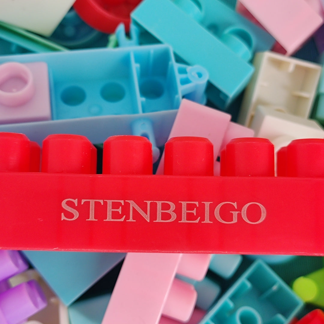 STENBEIGO Toy Building Blocks Toddler Block Toys with Storage Bag Gift Ideas for Kids