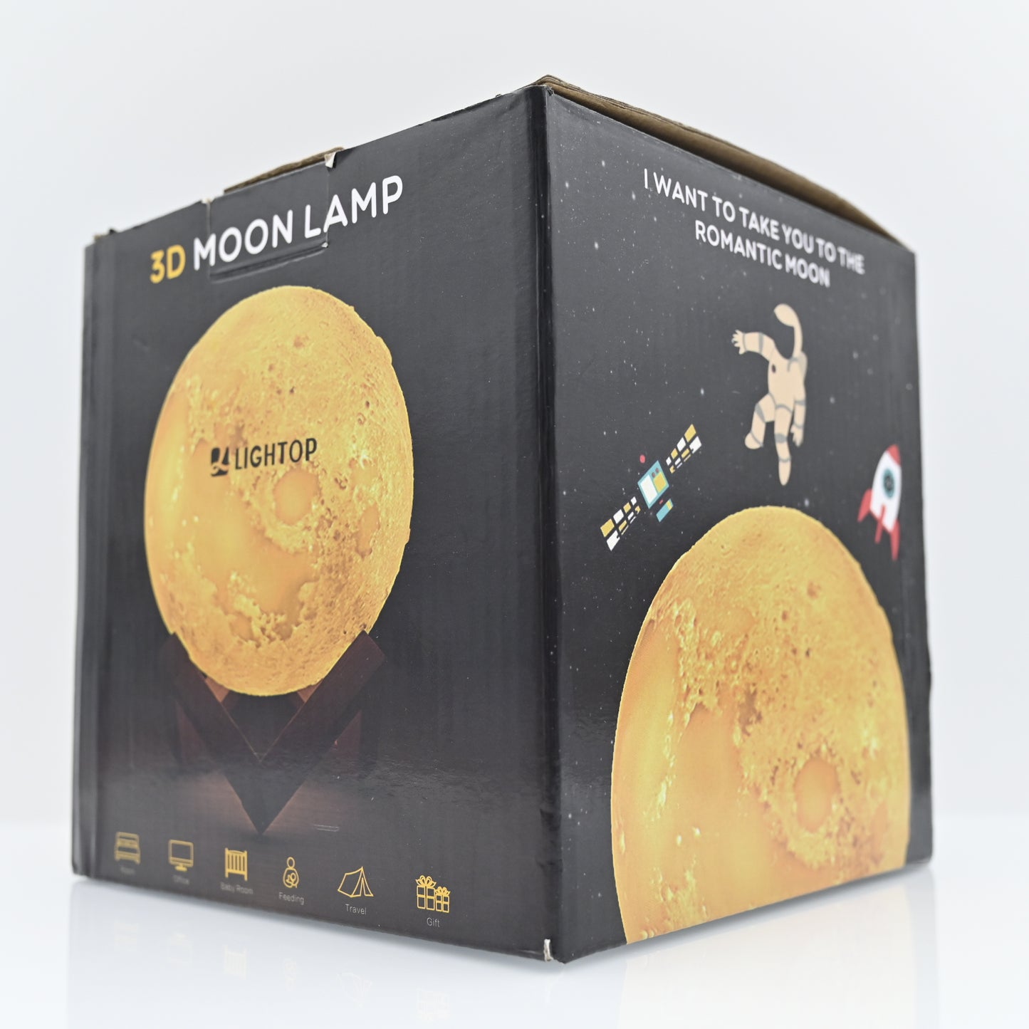L LIGHTOP Lamp Globes 3D Printing Moon Lamp Kids Night Light Bedroom Decor