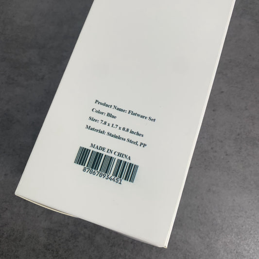 Poinzeonk Portable Cutlery Set 3 Sets Reusable Stainless Steel Tableware In Blue