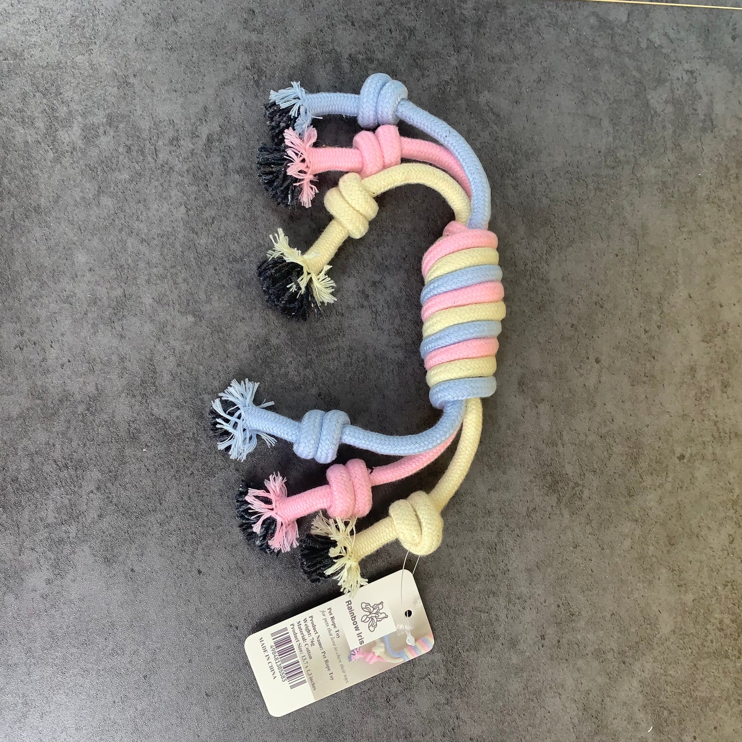 RAINBOW IRIS Cotton Pet Rope Toy Pet Chew Toy for Dogs