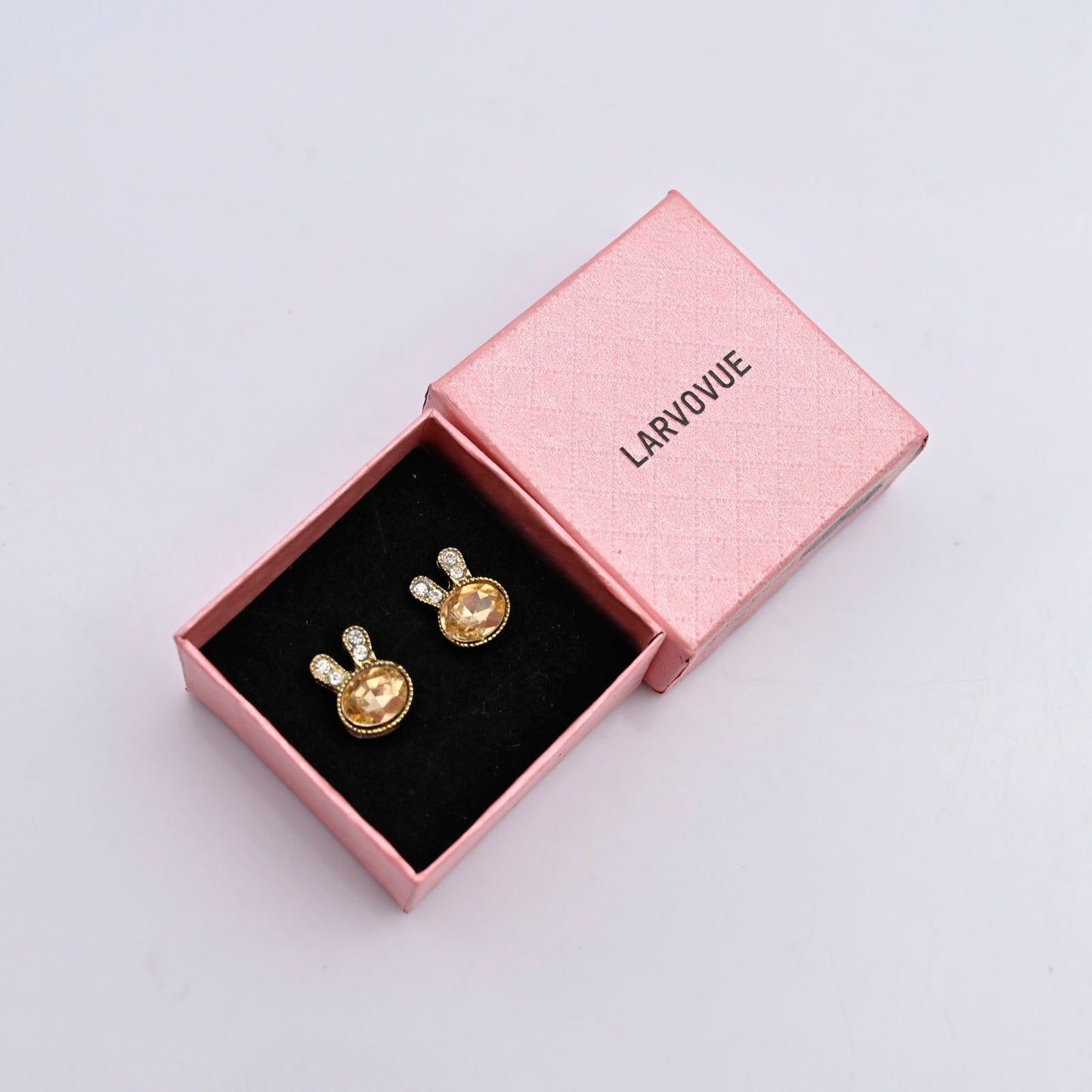 LARVOVUE Cute Animal Bunny Rabbit Ear Stud Earrings for Girl