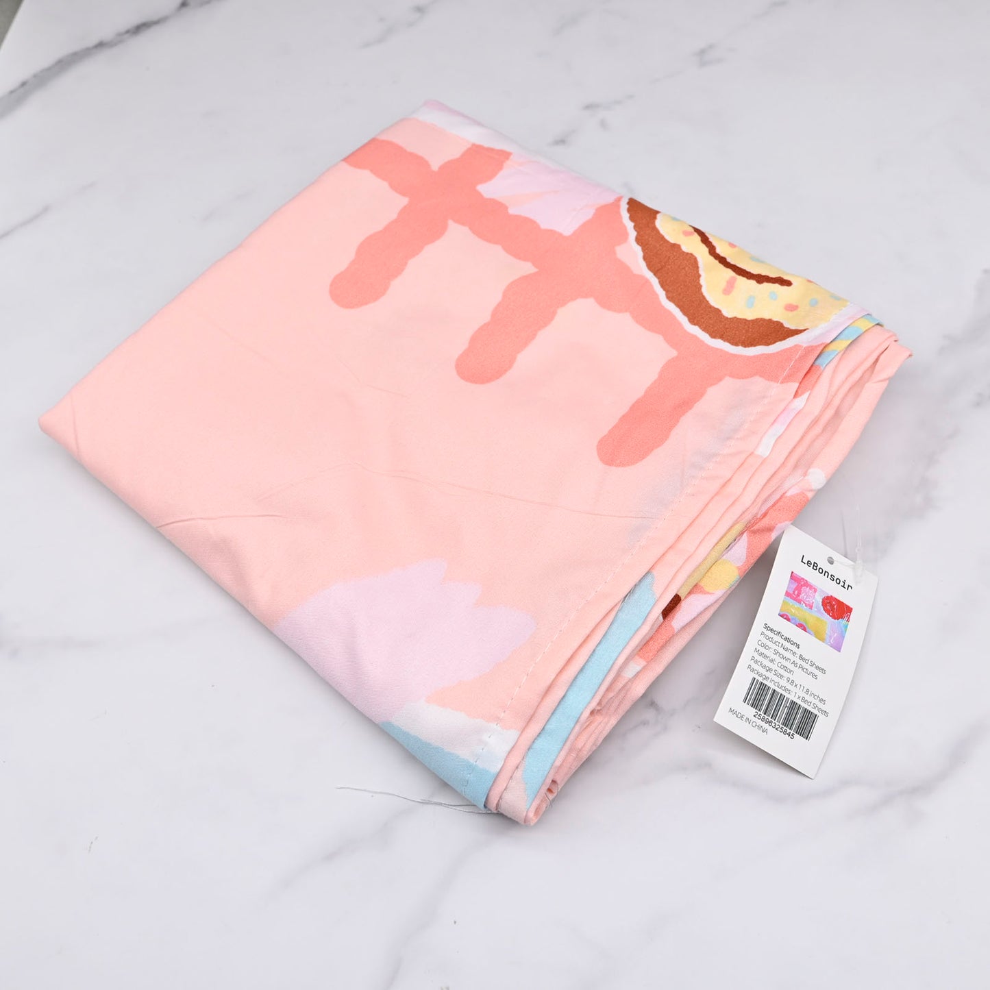 LeBonsoir Cotton Bed Sheets Cartoon Sheet Fitted Sheets for Single Bed