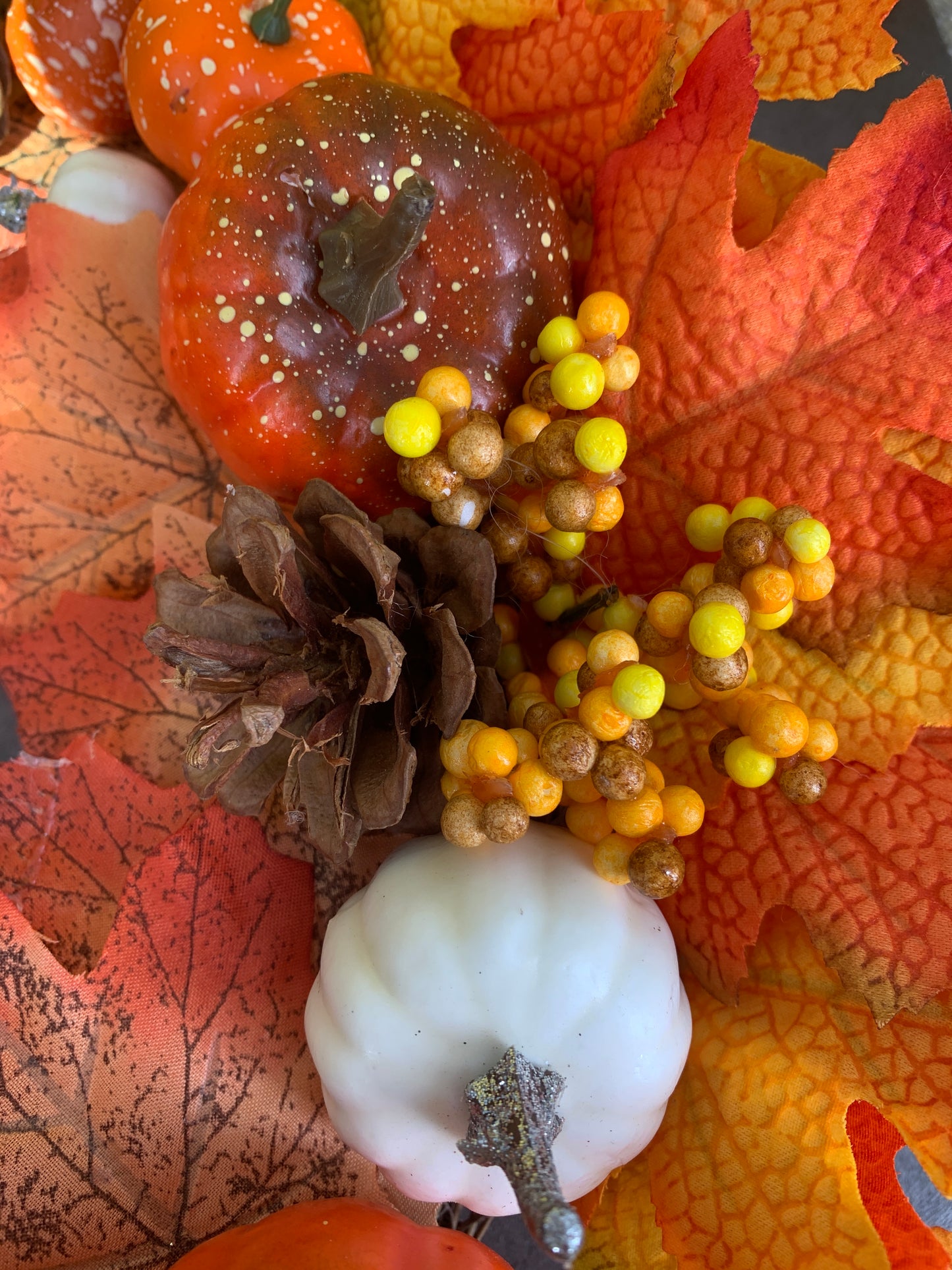 MEILIY Maple Wreath Fall Wreath Farmhouse Fall Harvest Christmas Outdoor Decoration