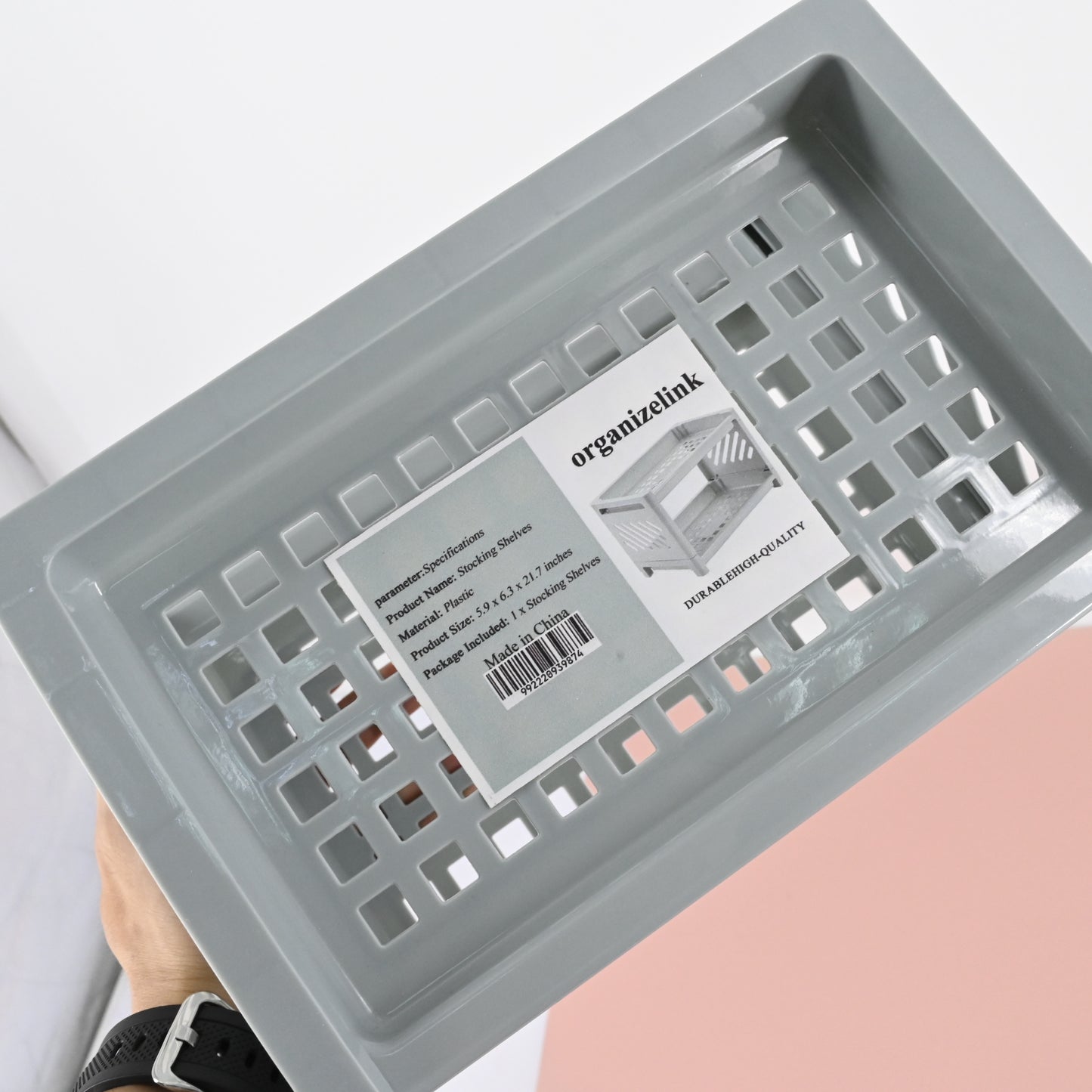 organizelink Double Storage Rack for Kitchen Tableware Shelves Home Bathroom Storage Shelves