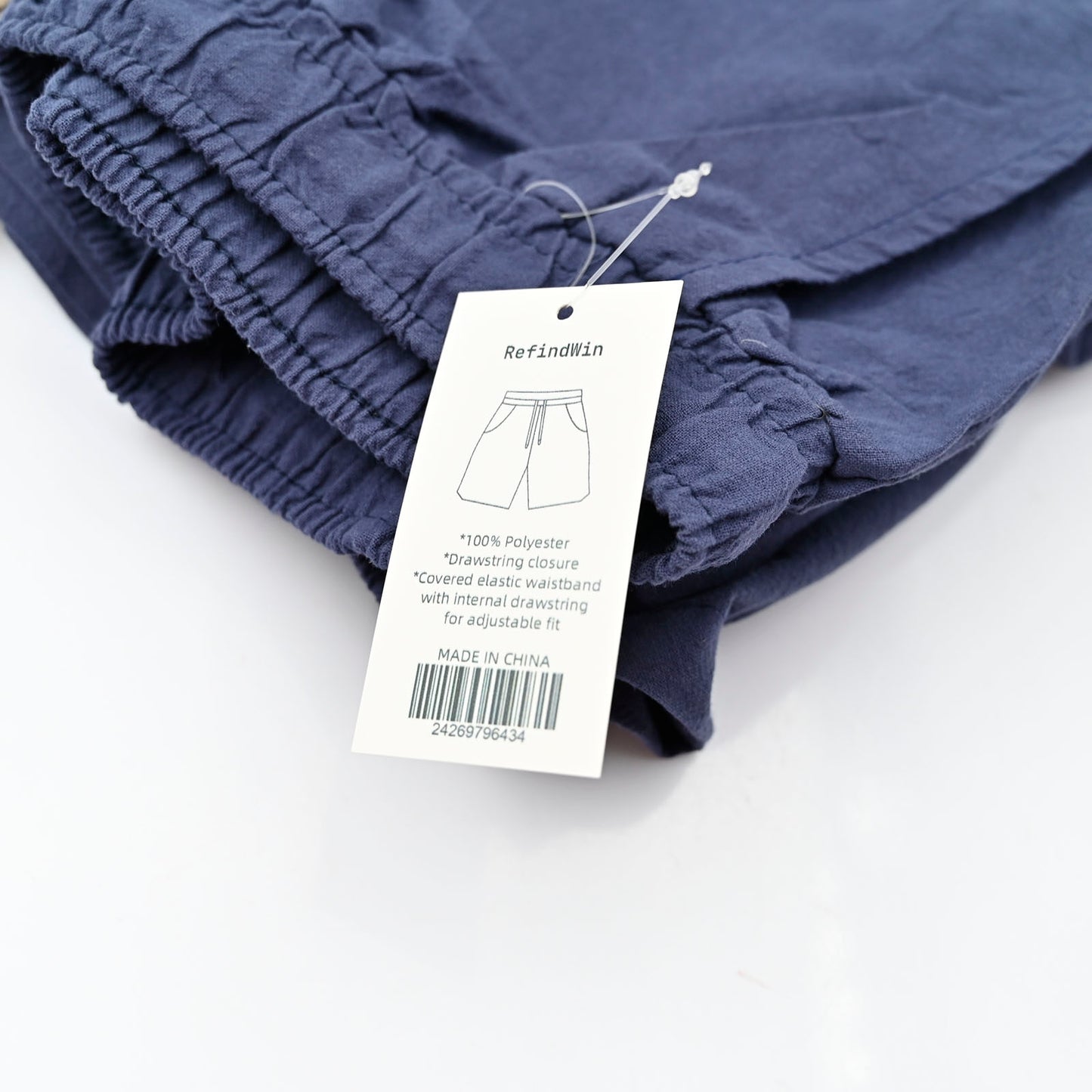 RefindWin Men Everyday Short with Pockets in Blue