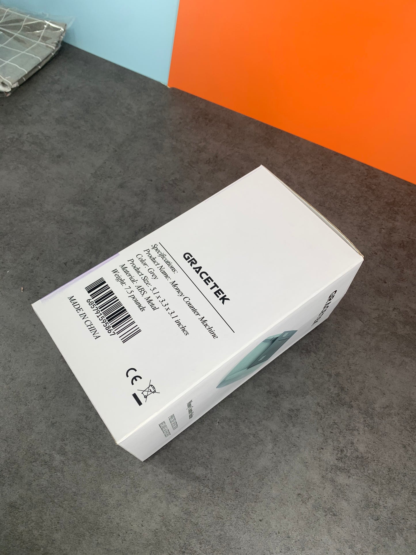 GRACETEK Portable Money Counting Machine Counterfeit Bill Detector Machine For Small Business in Gray