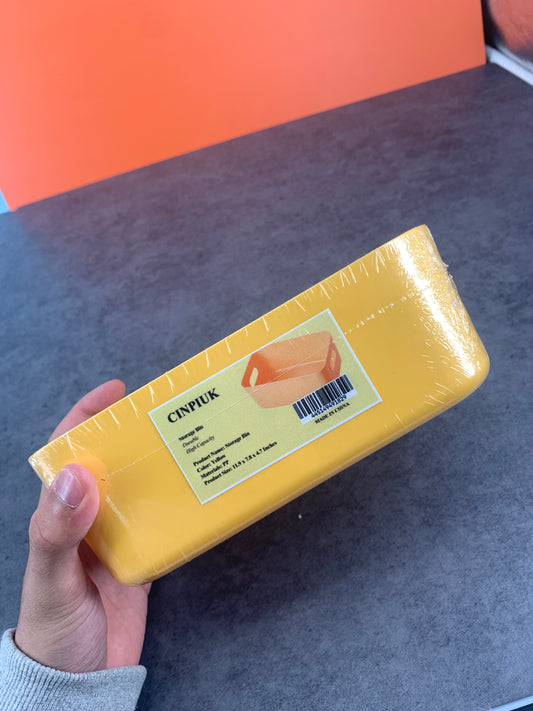 CINPIUK 1PCS PP Household Storage Organizer Box for Cosmetic/Snack Storage with Handle