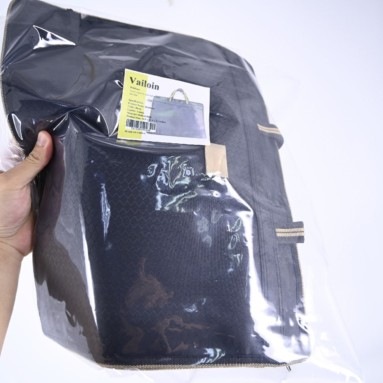 Vailoin Briefcase Laptop Case Computer Bag for Office Travel Business In Black