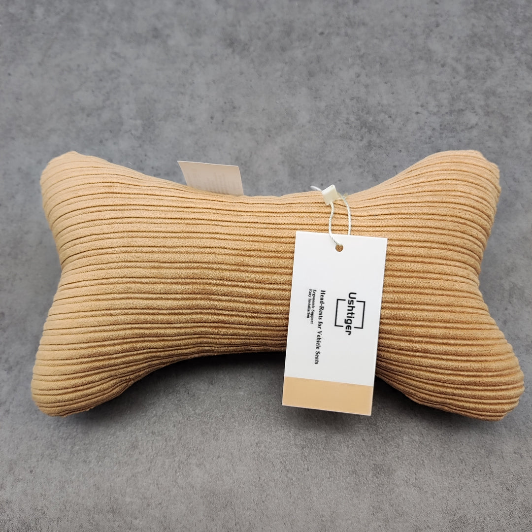 Ushtiger Head-rests for Vehicle Seats Car Headrest Neck Rest Support Pillow, Khaki