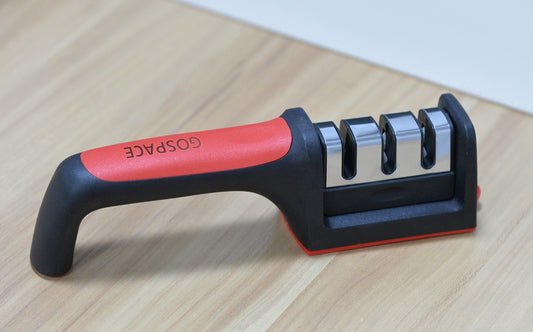 Gospace Hand-Operated Sharpening Tool, Stainless Steel and Plastic Sharpener