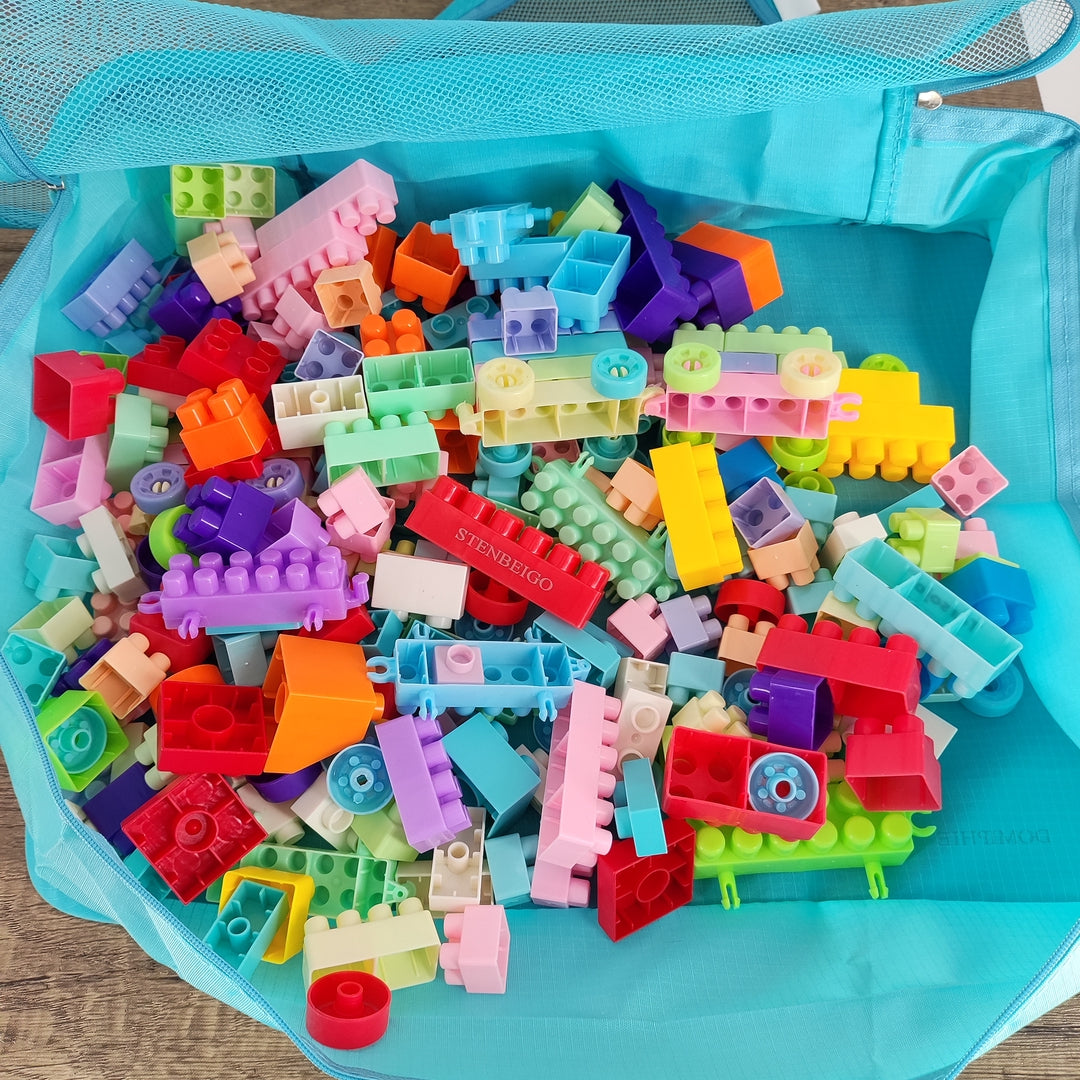 STENBEIGO Toy Building Blocks Toddler Block Toys with Storage Bag Gift Ideas for Kids