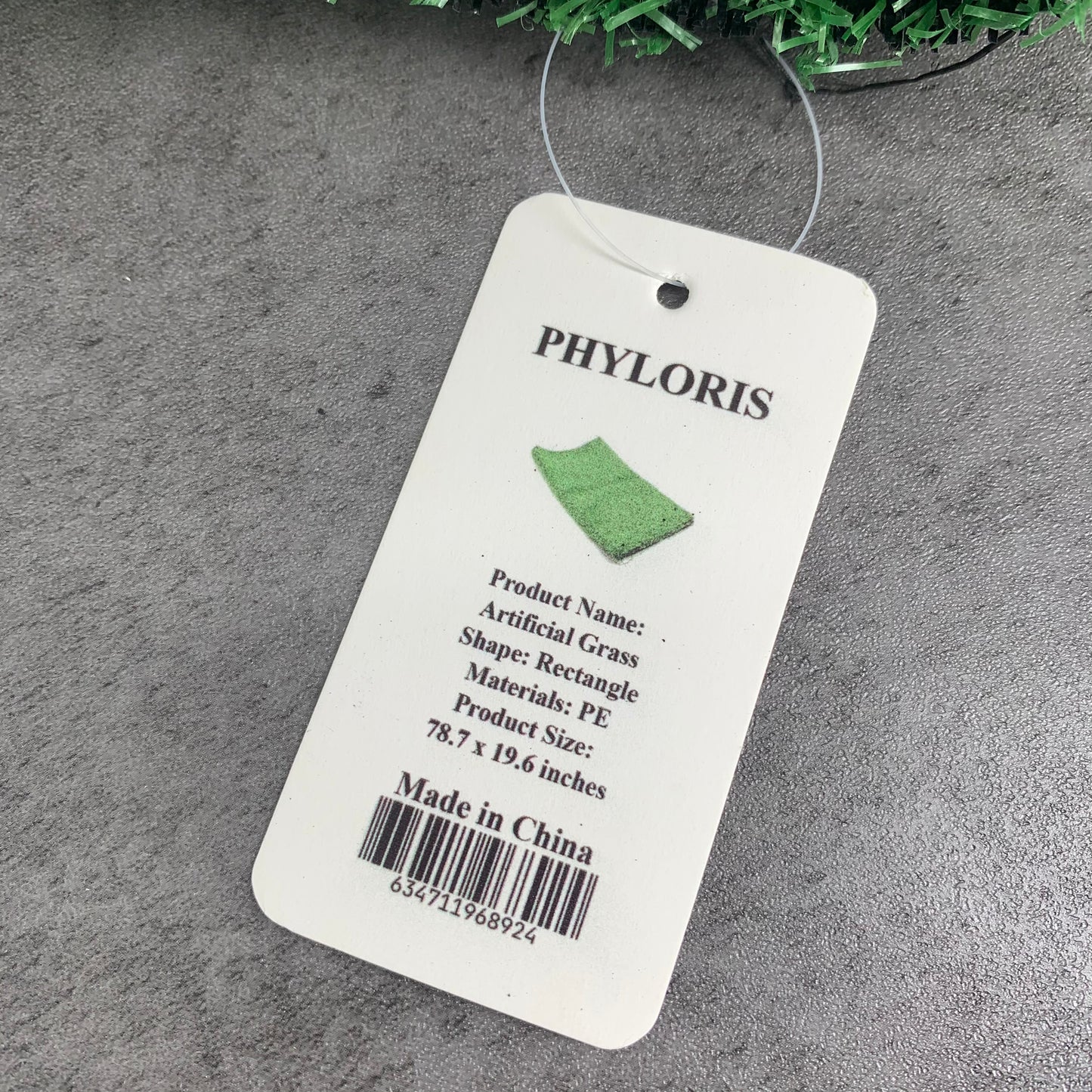 PHYLORIS Artificial Grass Rug 78.7' *19.6' Realistic Fake Grass Carpet Pet Turf Thick Grass Rug for Indoor/Outdoor(Green)