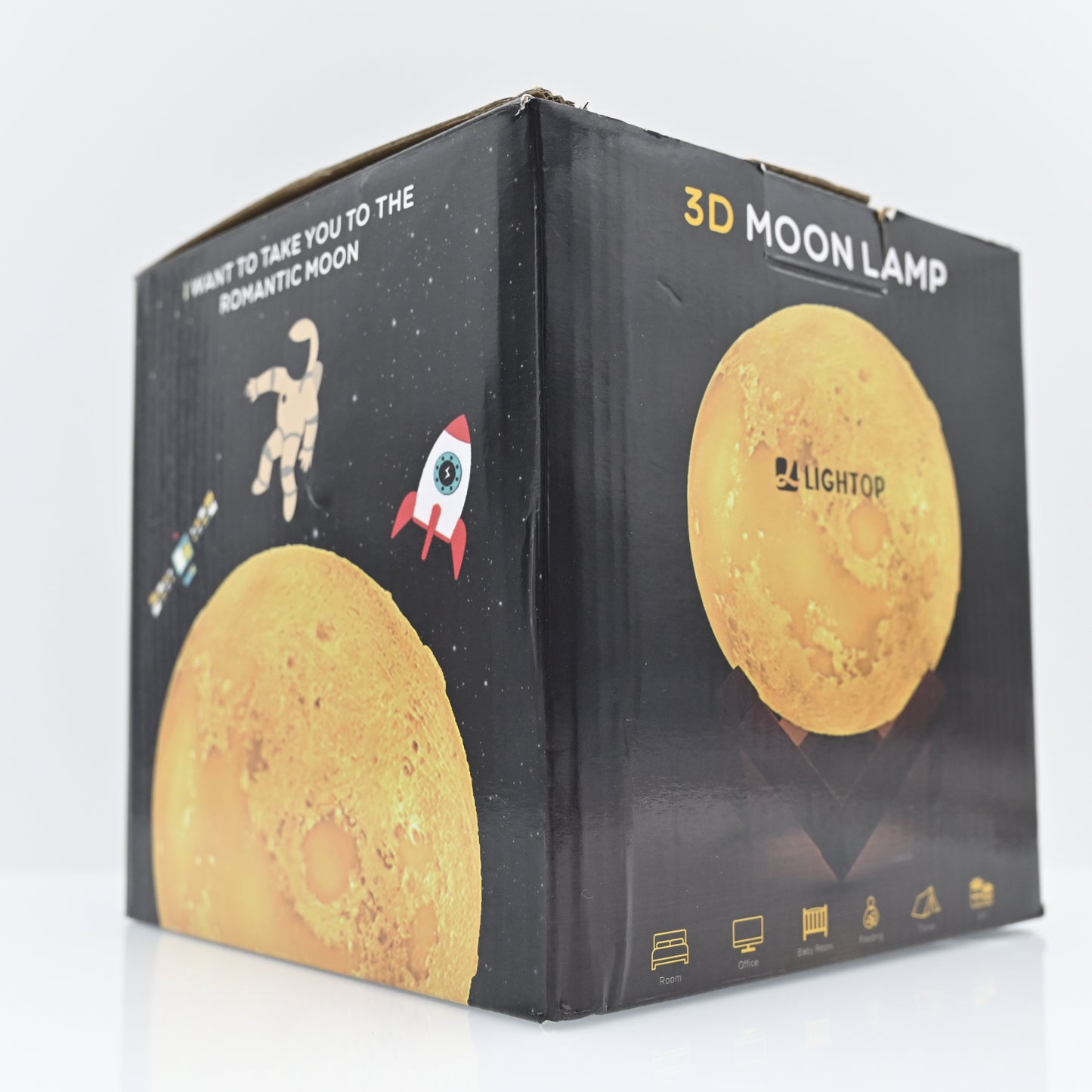 L LIGHTOP Lamp Globes 3D Printing Moon Lamp Kids Night Light Bedroom Decor