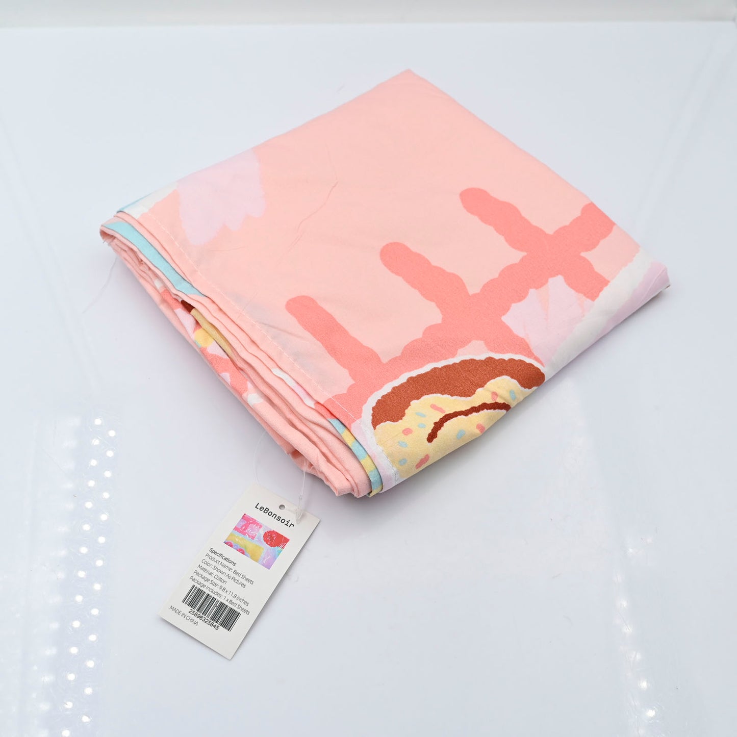 LeBonsoir Cotton Bed Sheets Cartoon Sheet Fitted Sheets for Single Bed
