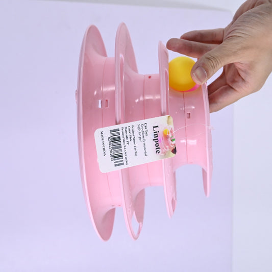 Linpote Pet Toys Cat Toy Roller Fun Mental Physical Exercise Puzzle Toys In Pink