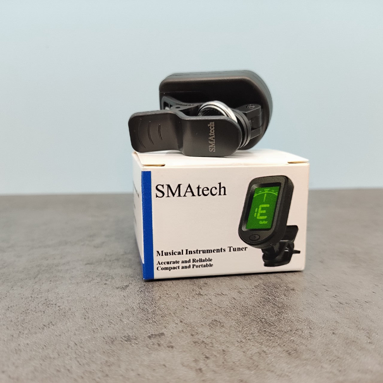 SMAtech Clip On Tuner for Guitar, Bass, Ukelele, Musical Instruments Tuner, Black