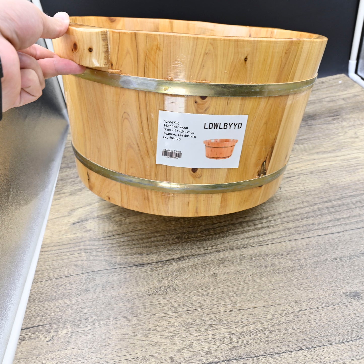 LDWLBYYD Wood Keg Wooden Bucket Foot Bath Barrel