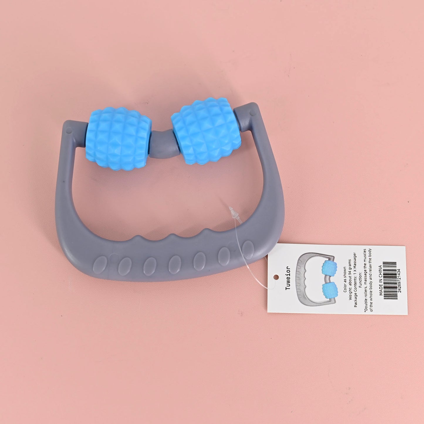 Tuweior 1pc Blue D Type Fat Control Roller Massager