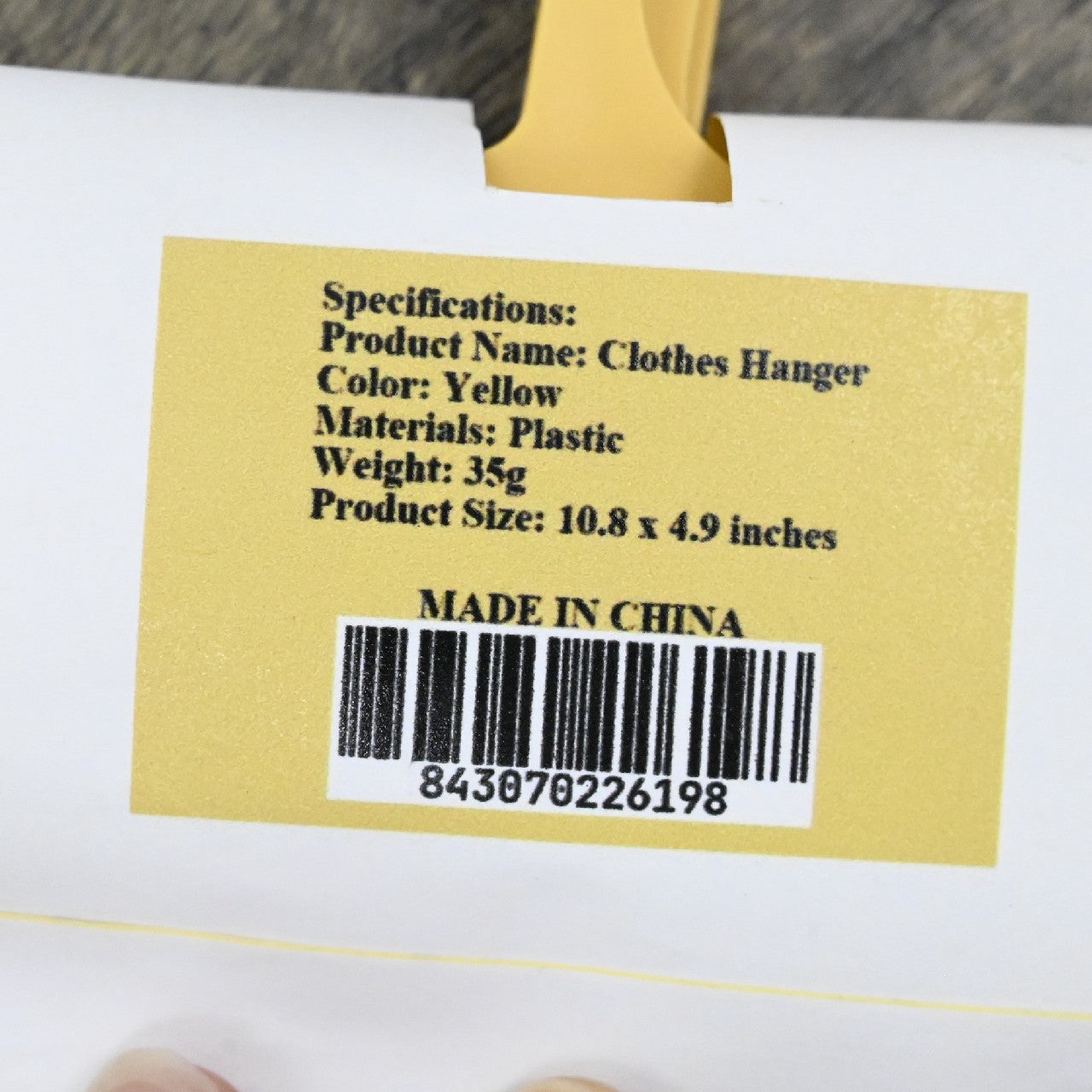 ROOMFITTERS Anti-Slip Storage Hanger, 9-Hole Sock Hangers, Household Clothes Drying Rack In Yellow