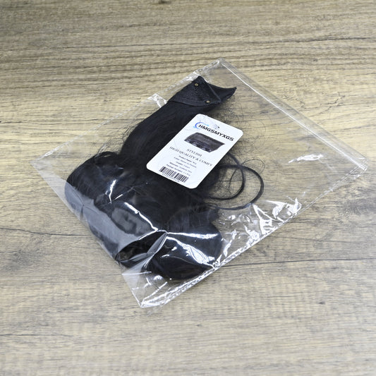 hmgsmyxgs Straight Black 50 Cm Synthetic Hair Wigs False Hair