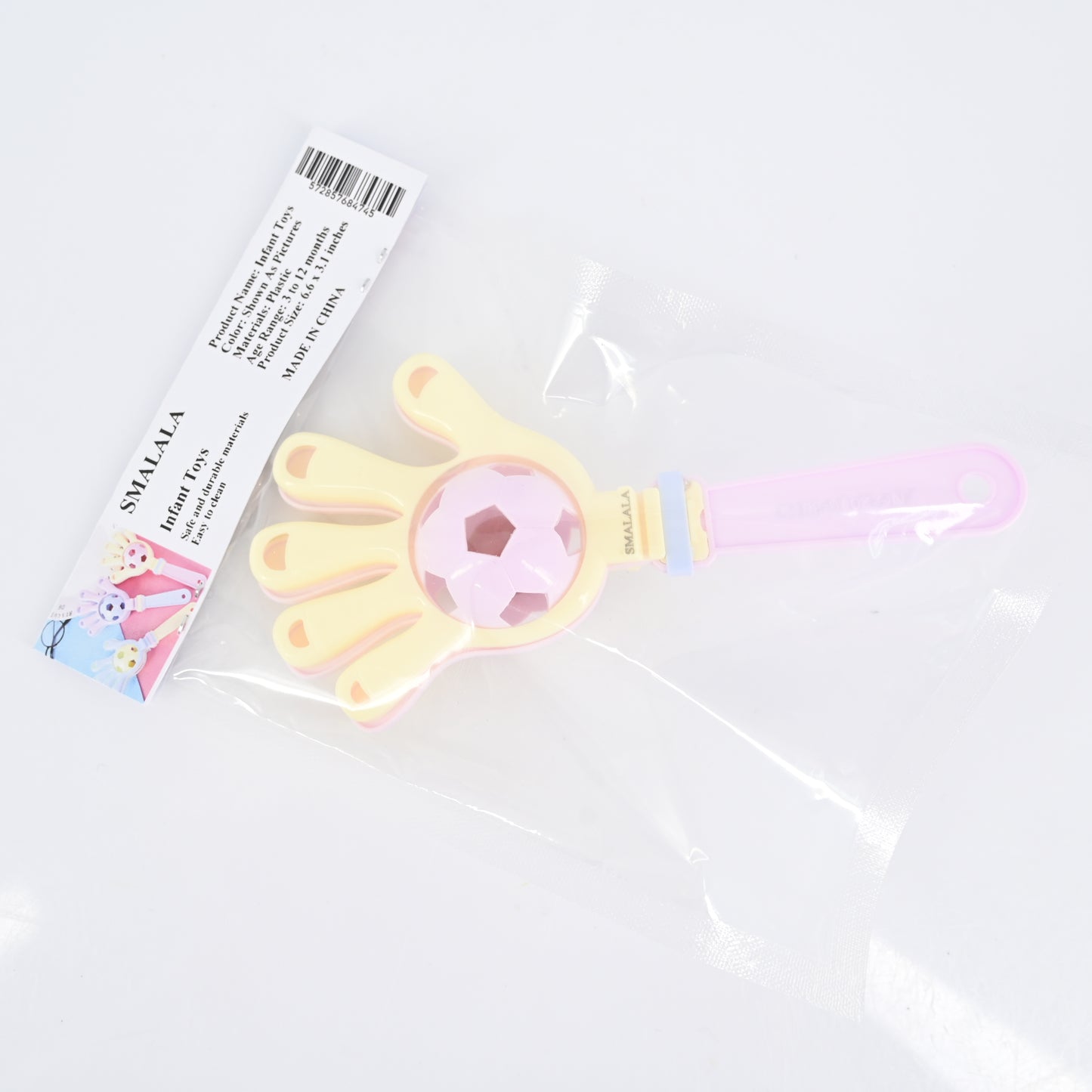 SMALALA Creative Funny Durable and Safe Infant Bell Toy Colorful Hand Clapper