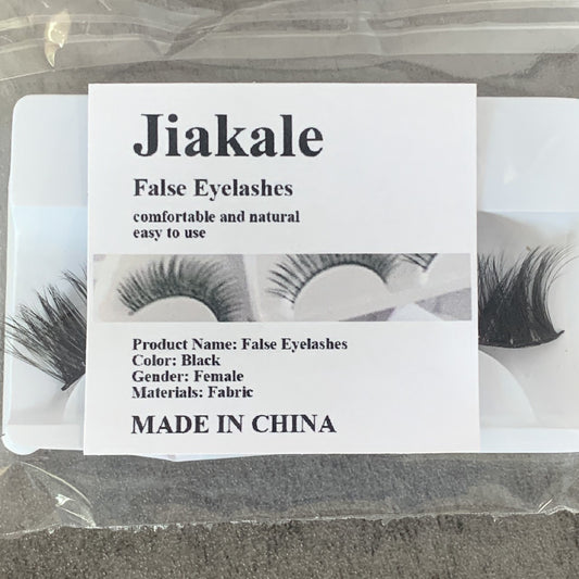 Jiakale Natural Thick Cross Type False Eyelashes Curl False Eyelashes in Black