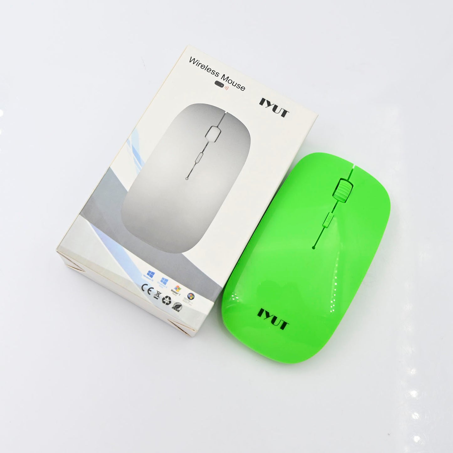 IYUT Wireless Computer Mice Bluetooth in Green Computer Peripheral Devices