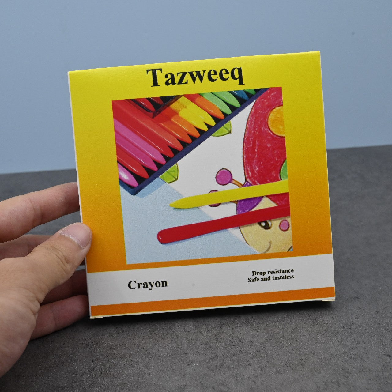 Tazweeq Washable Safe Crayons 12 Colors Non-Toxic Crayons Coloring Art Supplies