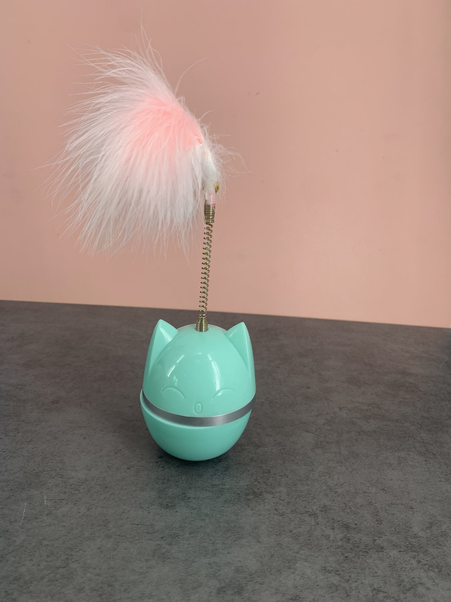 CAMCLID Feather Spring Toy Tumbler Cat Toy Cat Teaser Stick Pet Supplies